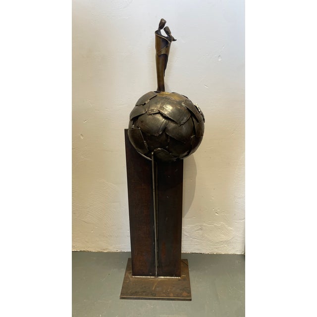 Rainer Sieben, Vagant Sculpture, 1980s, Bronze & Iron For Sale - Image 6 of 6