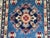 Blue Blue and Cream Kazak-Style Wool Runner Rug With Tribal Medallions, 2'8" X 9'7" For Sale - Image 8 of 15