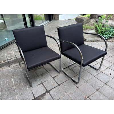 Late 20th Century Late 20th Century Mies van der Rohe Set of 8 Brno Chairs for Knoll For Sale - Image 5 of 15