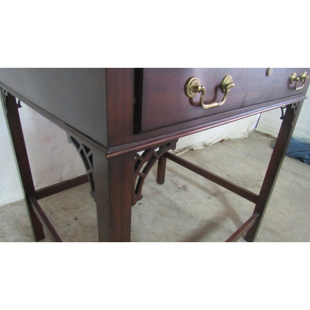 Traditional Drafting Drawing Table Writing Desk Vintage Cherry For Sale - Image 3 of 8