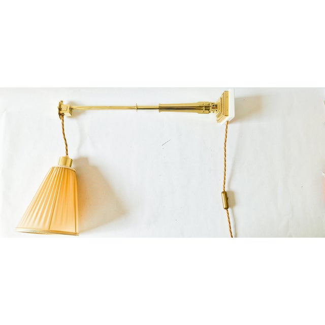 Art Deco Adjustable Wall Lamps with Fabric Shades, Vienna, 1920s, Set of 2 For Sale - Image 18 of 18