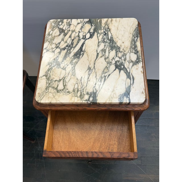 Brown Louis XVI Antique Nightstands, Pair For Sale - Image 8 of 12