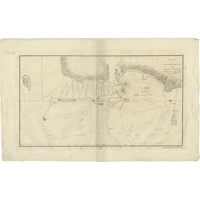 Antique Map of the Harbour of Tongatabu by Cook, 1784 For Sale - Image 6 of 6