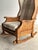 Studio Craft Oak Wingback Rocking Chair With Carved Rail, C. 1970s For Sale - Image 15 of 18