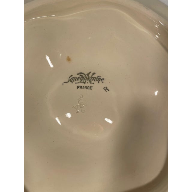 Ceramic 1920s French Sarreguemines Majolica Oyster Plate For Sale - Image 7 of 11