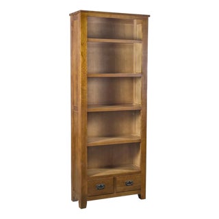 Mission Quarter Sawn Oak Open Shelf Bookcase Michael Cherry For Sale
