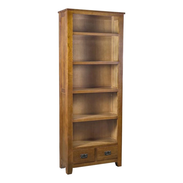 Mission Quarter Sawn Oak Open Shelf Bookcase Michael Cherry For Sale