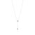 Metal Diamond Halo Heart & Teardrop Lariat Necklace in 14k White Gold, 16 Inches For Sale - Image 7 of 17