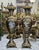 French Black Porcelain Vase With Gold Leaf Details & Cherub Angel Scenes – French Style Ornate Decorative Vase For Sale - Image 3 of 3