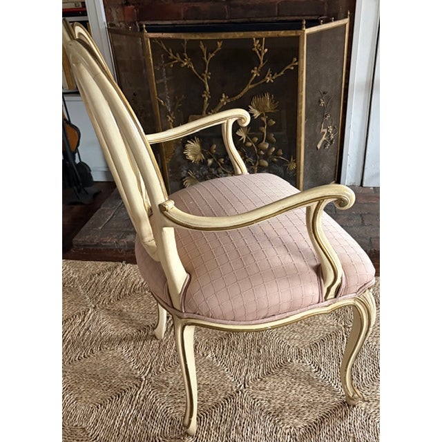 Mid Century French Style Ribbon Back Arm Chair For Sale - Image 9 of 9