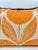 Orange Orange Velvet Botanical Linen Print Pillow For Sale - Image 8 of 11