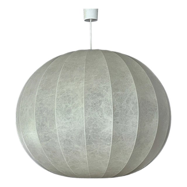 Large Vintage Cocoon Pendant Light from Goldkant Leuchten, 1960s For Sale