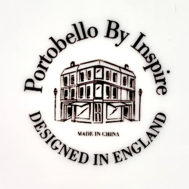 Ceramic Portobello by Inspire Bone China Serving Plates, Set of Two For Sale - Image 7 of 11