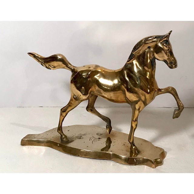 Vintage Brass Prancing Horse Sculpture Chairish