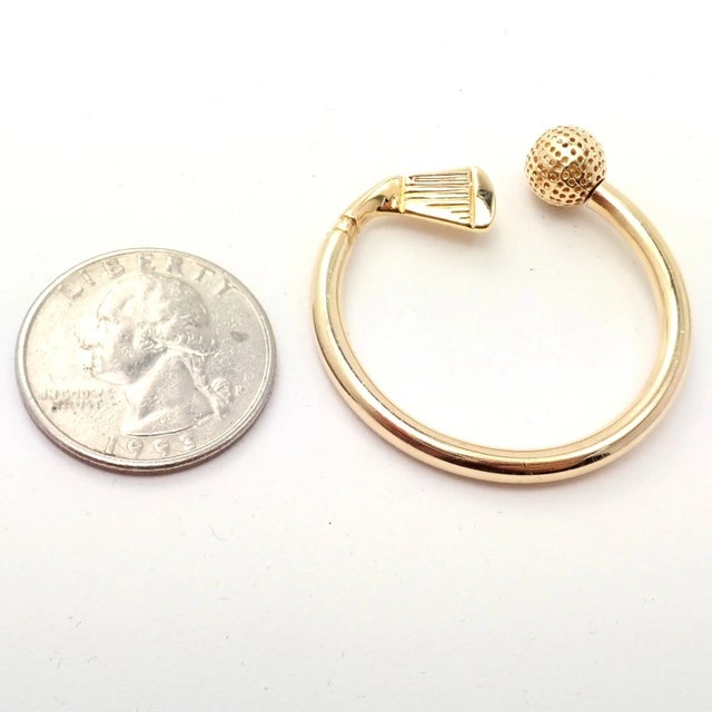 Late 20th Century Late 20th Century Tiffany & Co. Yellow Gold Golf Club & Ball Keychain Keyring For Sale - Image 5 of 5