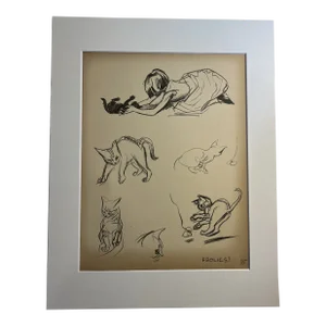 1930 Kitten Play Book Print