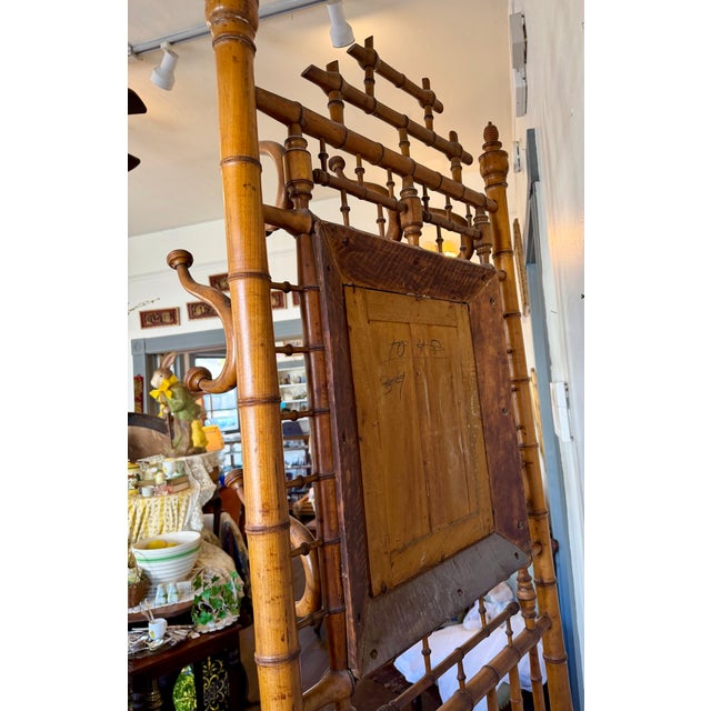 19th Century Faux Bamboo Mahogany Hall Stand For Sale In Los Angeles - Image 6 of 16