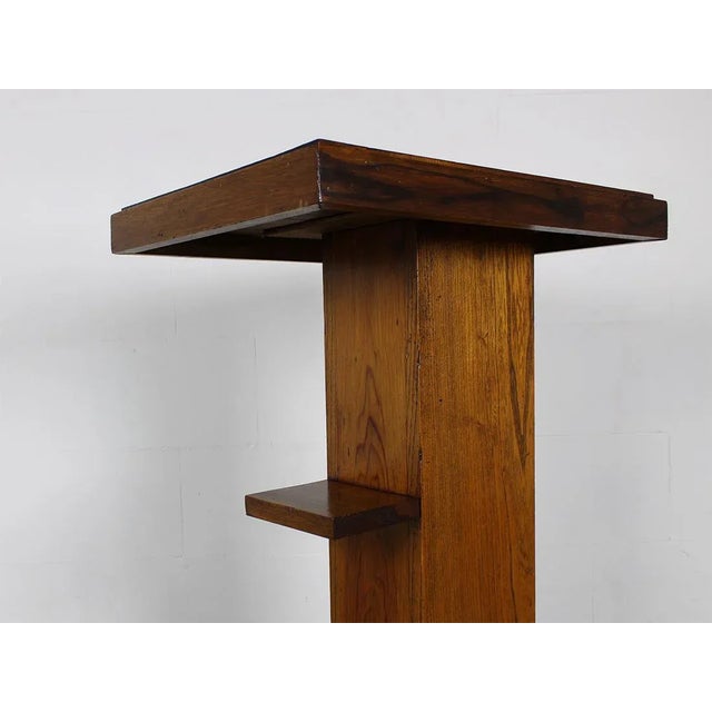 1920s Art Deco French Oak Side Table, 1920s For Sale - Image 5 of 11