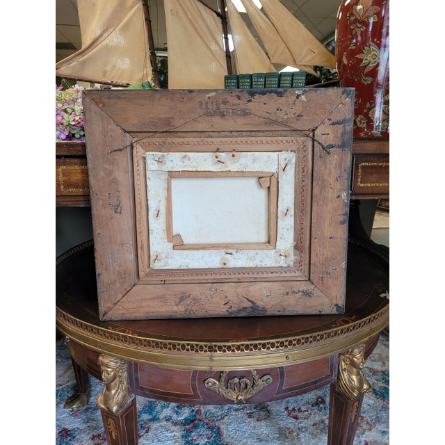 1940s Vintage Petite French Cityscape Painting For Sale - Image 5 of 6