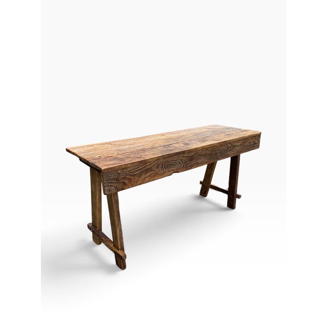 Not Yet Made - Made To Order Axel Hjorth Style Rustic Farmhouse Reclaimed Barnwood Console Table - 114" For Sale - Image 5 of 12