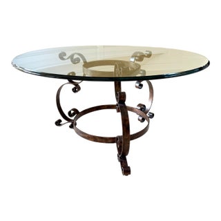 Century Furniture Glass Top Cocktail Table For Sale