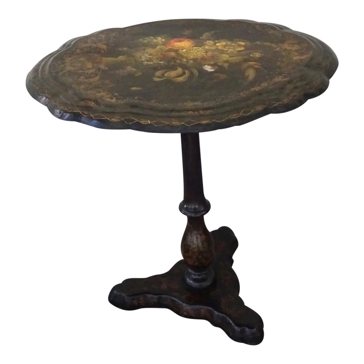 Victorian PapierMache TiltTop Table Chairish