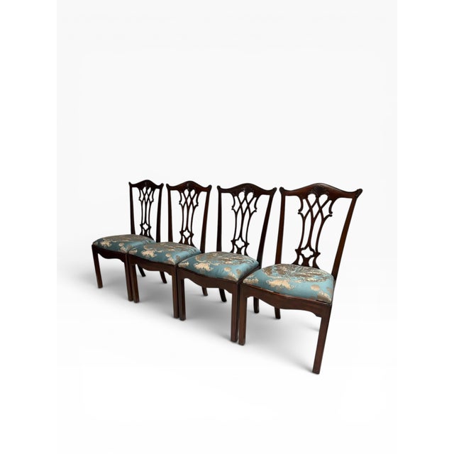 Maitland - Smith Maitland - Smith Reupholstered Dining Chairs- Set of 4 For Sale - Image 4 of 13