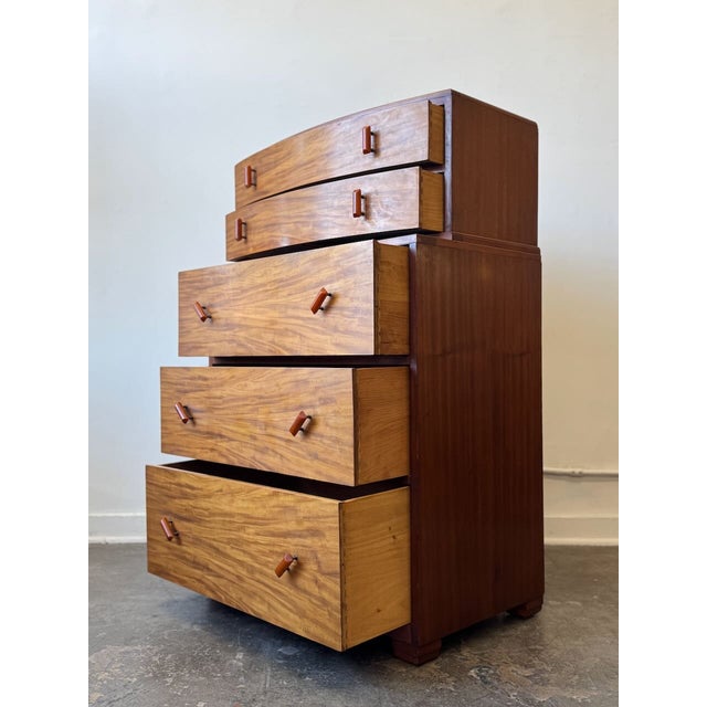 Brown 1940's J. H. Wiley Tall Dresser For Sale - Image 8 of 13