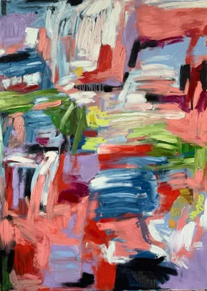 "Woman" Contemporary Abstract Expressionist Oil Painting by Monica Shulman