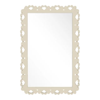 Fleur Home Garden District Satsuma Rectangle Mirror in Delaware Putty, 36x48 For Sale