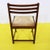 Beige Vintage Brown Wooden Chair with Woven Straw Seat For Sale - Image 8 of 9