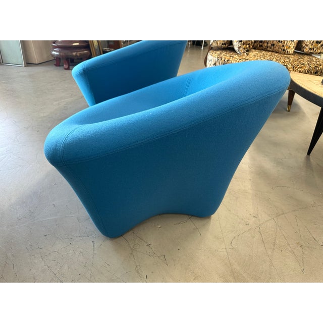 Blue Pop Art 1970’s Chairs in the style of Pierre Paulin For Sale - Image 8 of 14