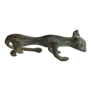 African Lobi Bronze Leopard /Gold Weight For Sale