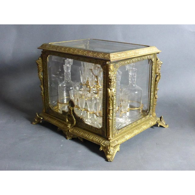 Gilt Bronze Cellar Liquor Cabinet For Sale - Image 9 of 13