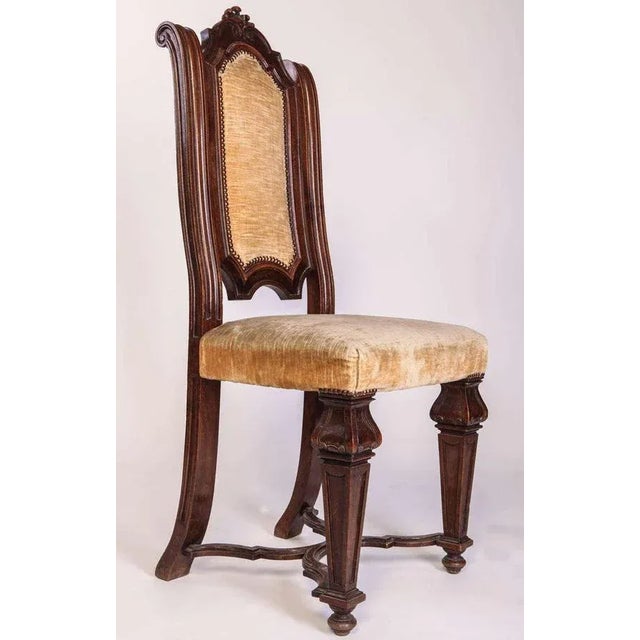 Italian Renaissance Revival Chairs and Armchairs, Set of 8 For Sale - Image 9 of 13