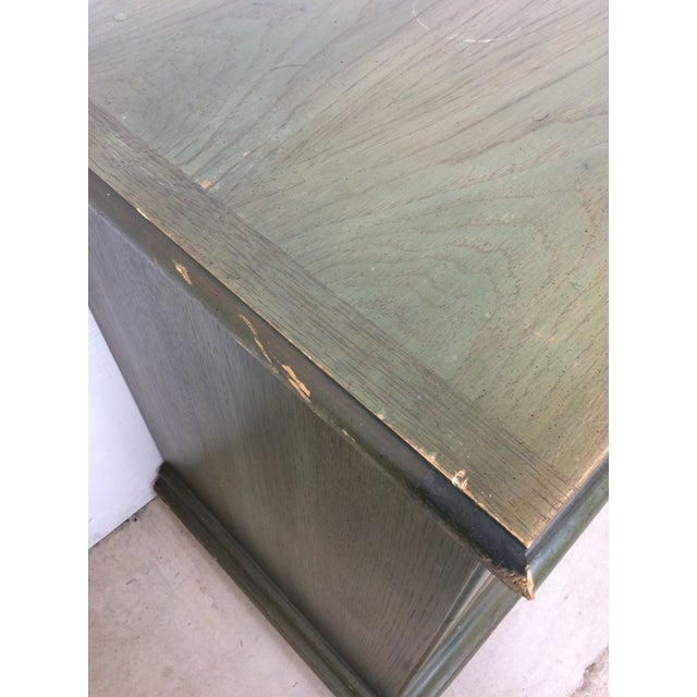 Mid Century Modern Jade Credenza With Unique Brass Hardware For Sale - Image 14 of 18