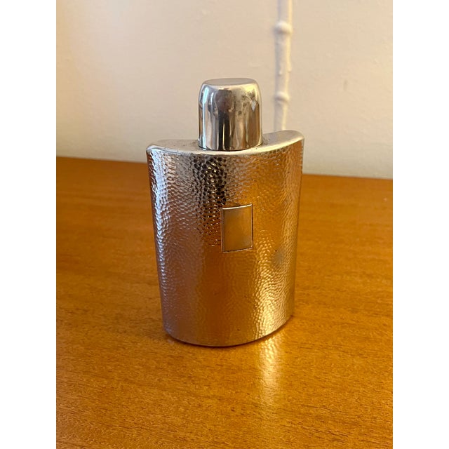 Early 20th Century Hammered Silverplate Hip Flask With Shot Cup For Sale - Image 12 of 12