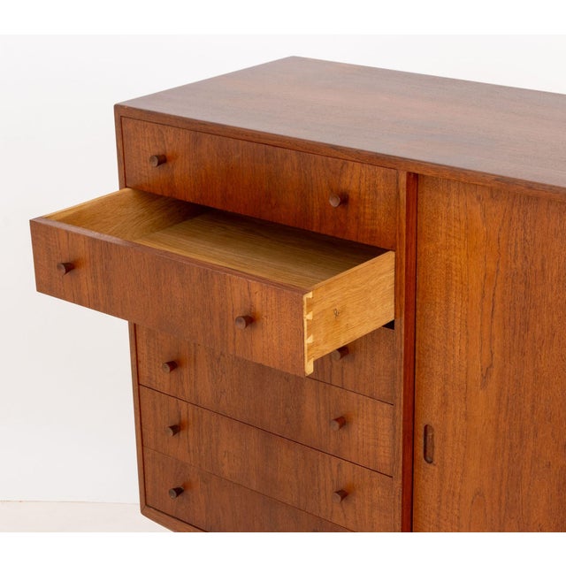 Brown Hans J. Wegner for Carl Hansen Teak Sideboard For Sale - Image 8 of 11