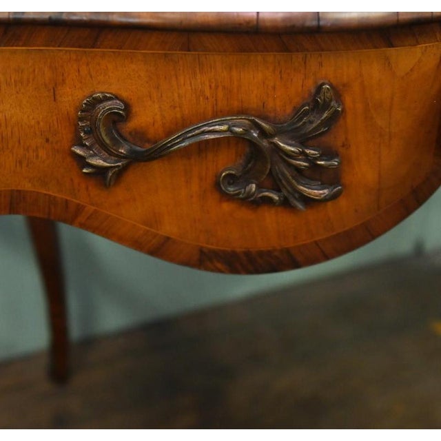 Antique English Burr Walnut Bonheur du Jour Writing Desk, 1860 For Sale - Image 9 of 14