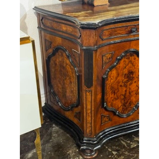 19th Century Italian Burl Walnut Buffet For Sale - Image 10 of 10