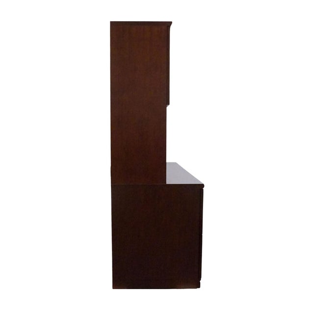Bernhardt Furniture Cherry Contemporary Modern 60" Computer Credenza Desk W. Filing Cabinets and Cabinet Top For Sale - Image 14 of 16