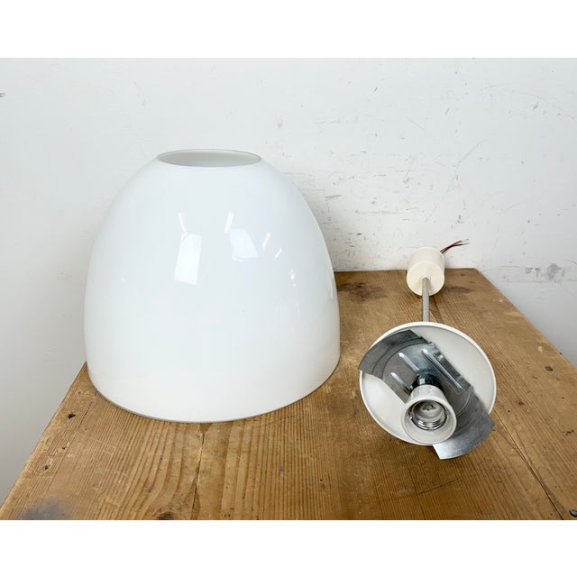 Vintage Hanging Light with Milk Glass from Elektrosvit, 1960s For Sale - Image 11 of 14