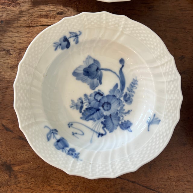 Traditional Royal Copenhagen Blue Flower Berry Bowls- Set of 6 For Sale - Image 3 of 6