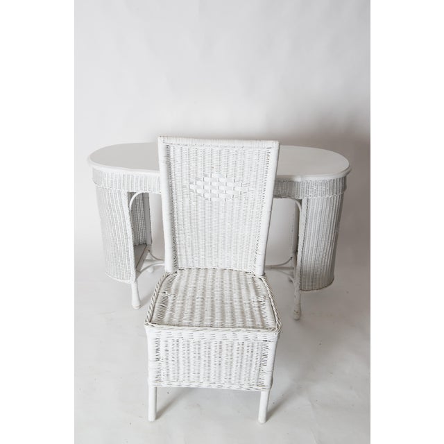 Wicker Desk & Chair A Pair Chairish