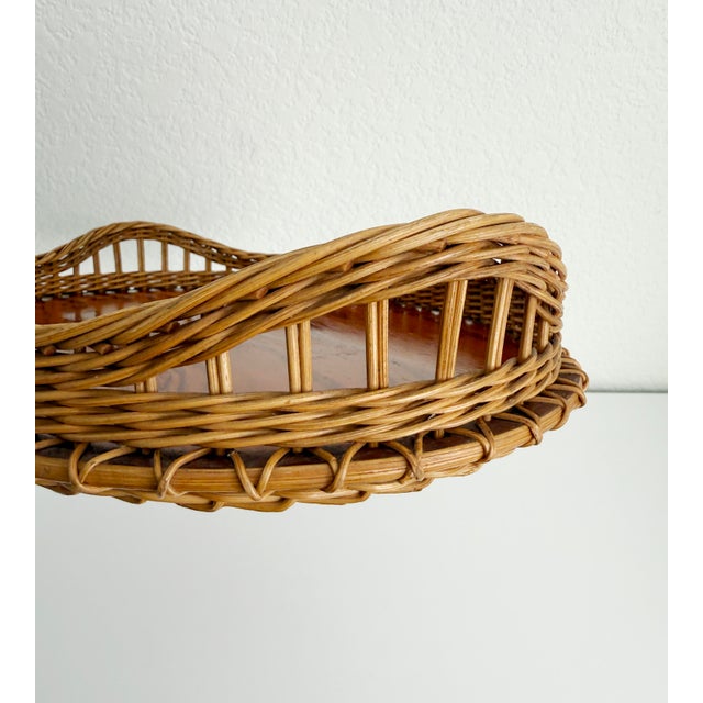 Early 20th Century Antique Oval French Wicker Tray, Early 20th Century For Sale - Image 5 of 14
