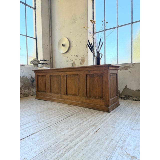 Vintage Pine Wood Trade Counter, 1950s For Sale - Image 3 of 18