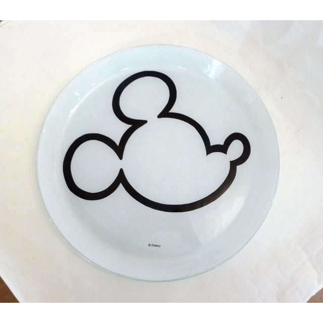 Large Vintage Mickey Mouse Glass Platter, 1980s For Sale - Image 9 of 9
