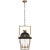 Chapman & Myers for Visual Comfort Signature Coventry Small Lantern in Matte Black & Antique-Burnished Brass with Clear Glass For Sale
