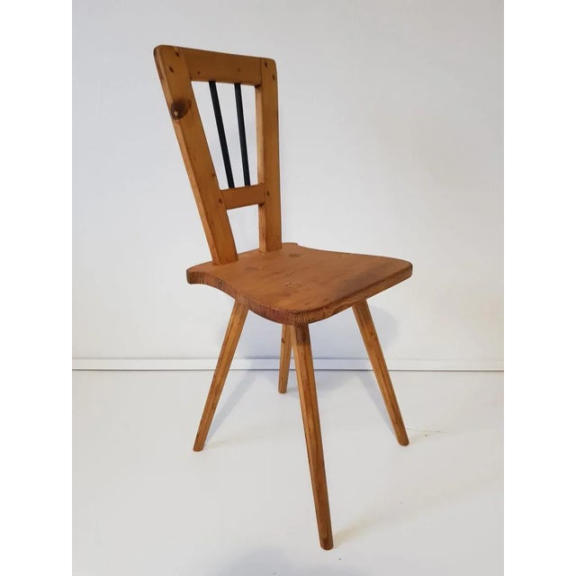 Very good original condition. In style of folk biedermeier. Pine wood.