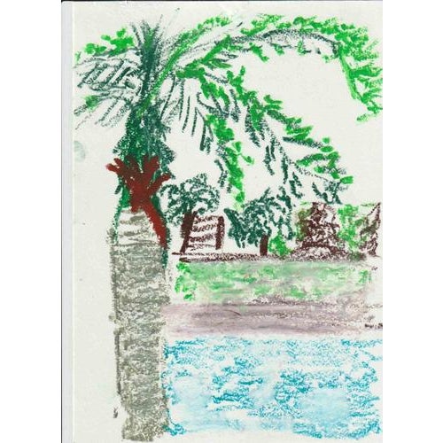 This original drawing by Alfredo Pizzi presents a vivid, expressive interpretation of natural elements, rendered with oil...